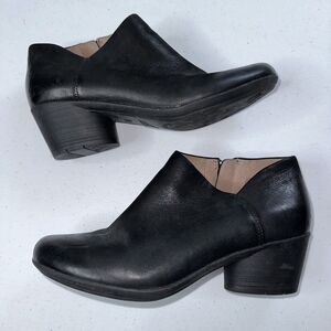 Dansko Black Leather Mules